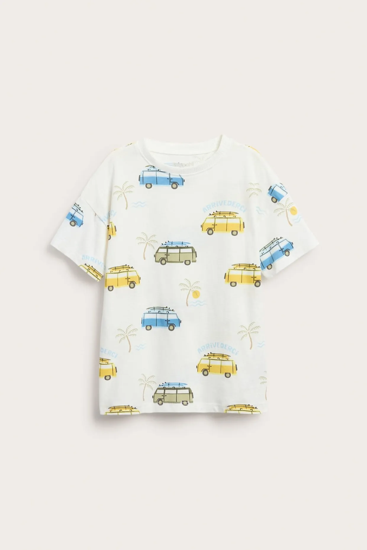 T-shirt bawełniany z krótkimi rękawami, z nadrukiem
