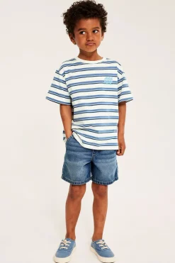 T-shirt oversize w paski