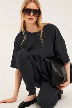 T-shirt oversize z bawełny