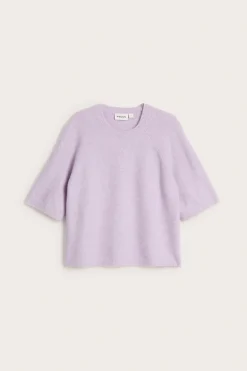 T-shirt oversize, z dzianiny