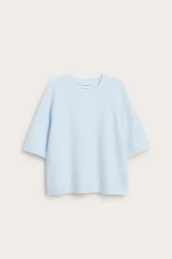 T-shirt oversize, z dzianiny
