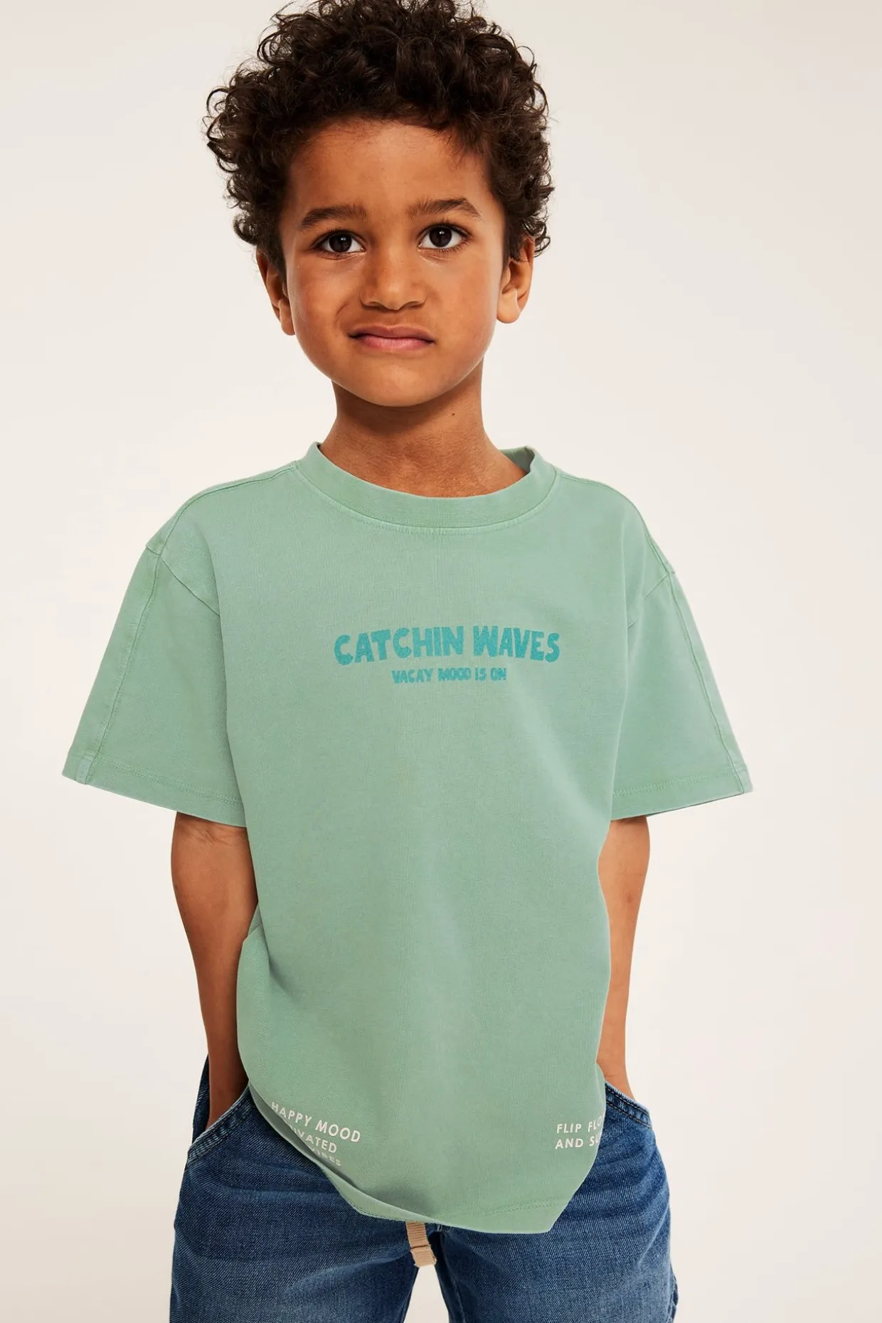 T-shirt oversize z grubszej dzianiny bawełnianej