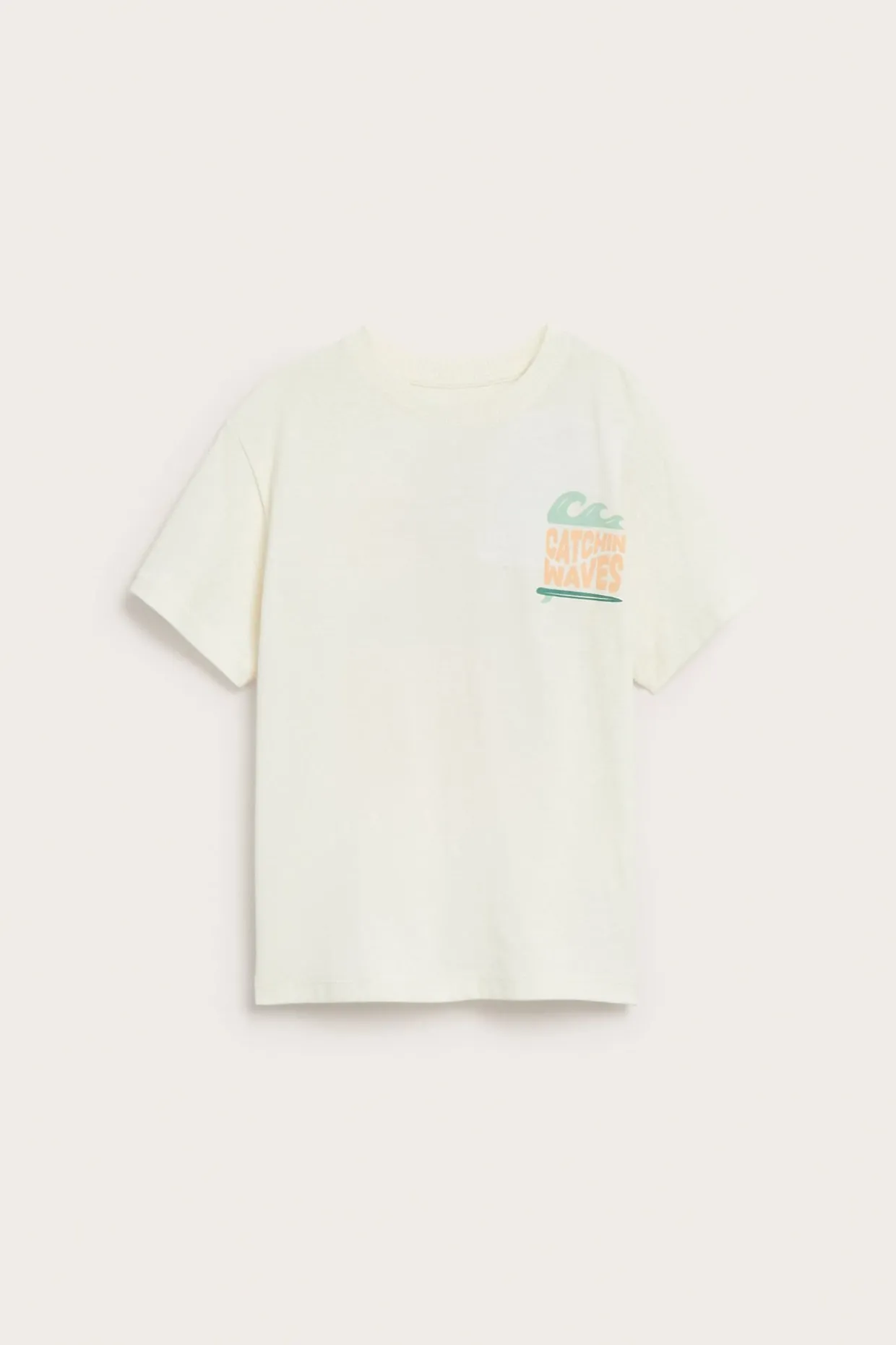 T-shirt oversize z motywem plaży