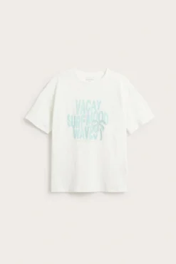 T-shirt oversize z nadrukiem