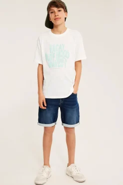 T-shirt oversize z nadrukiem
