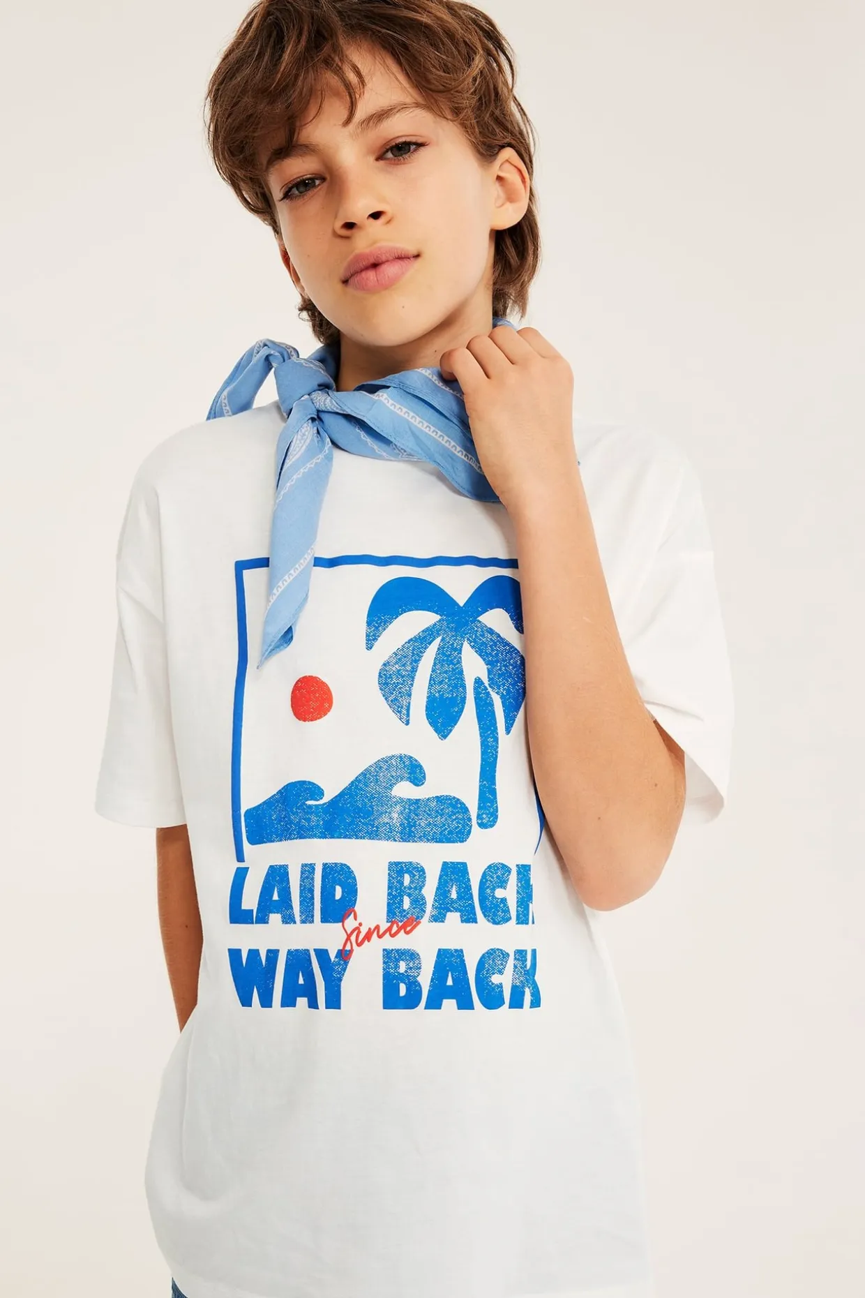 T-shirt oversize z nadrukiem