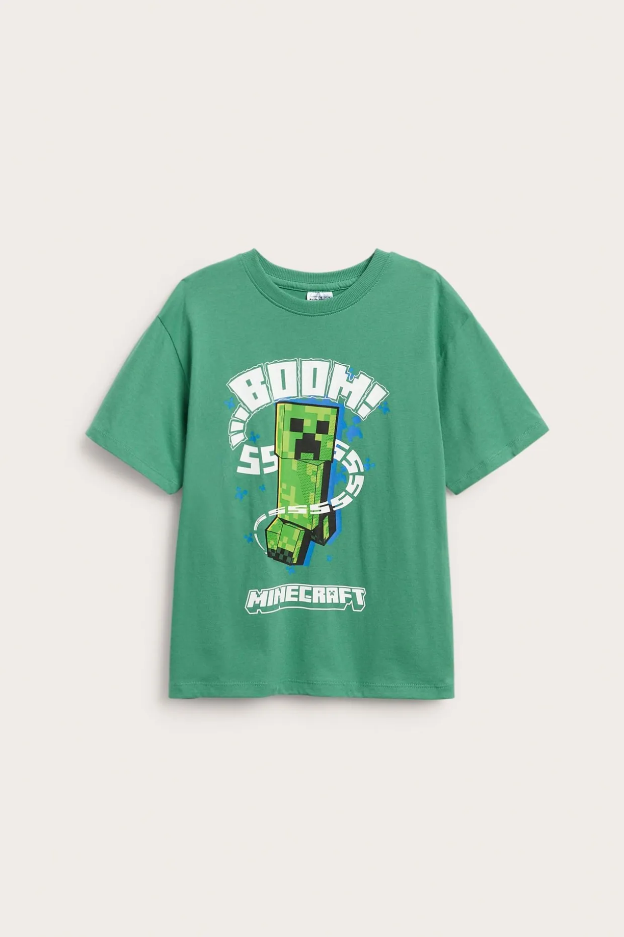 T-shirt oversize z nadrukiem Minecraft