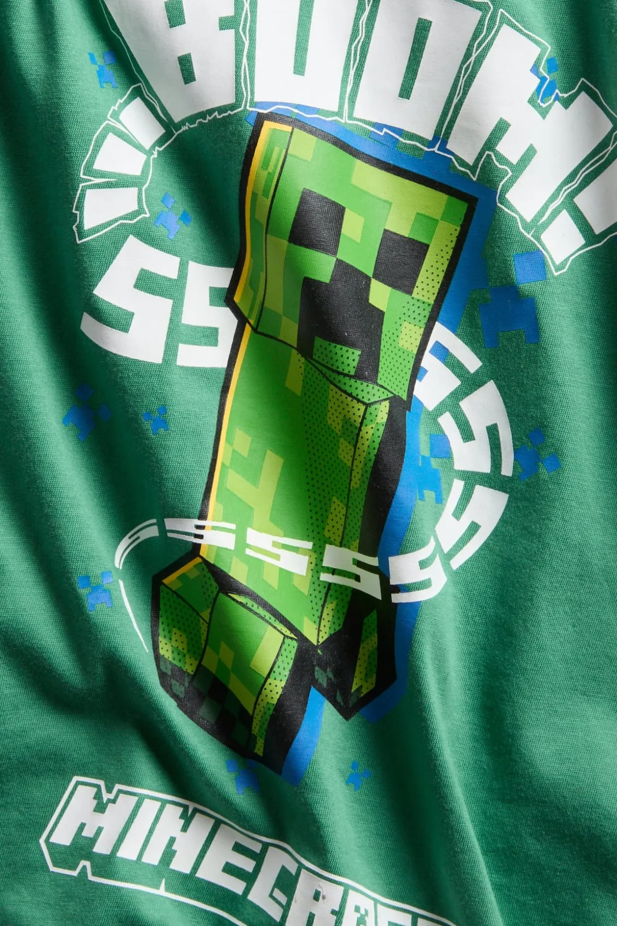 T-shirt oversize z nadrukiem Minecraft