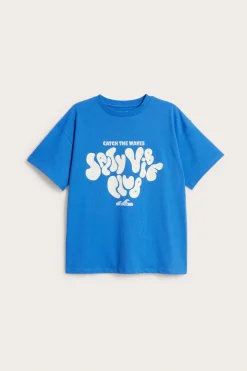 T-shirt oversize z nadrukowanym motywem