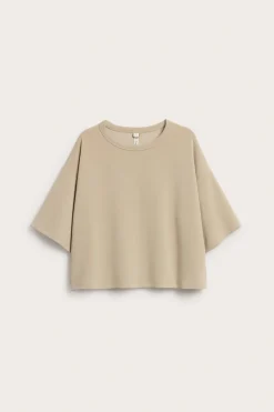 T-shirt pudełkowy z mieszanki modalu