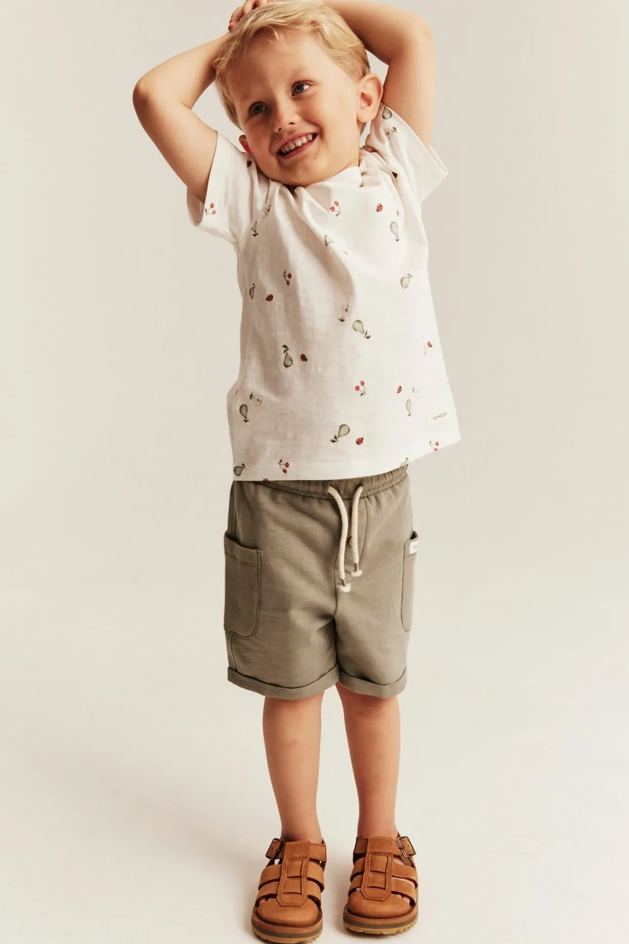 T-shirt we wzory, z dzianiny slub
