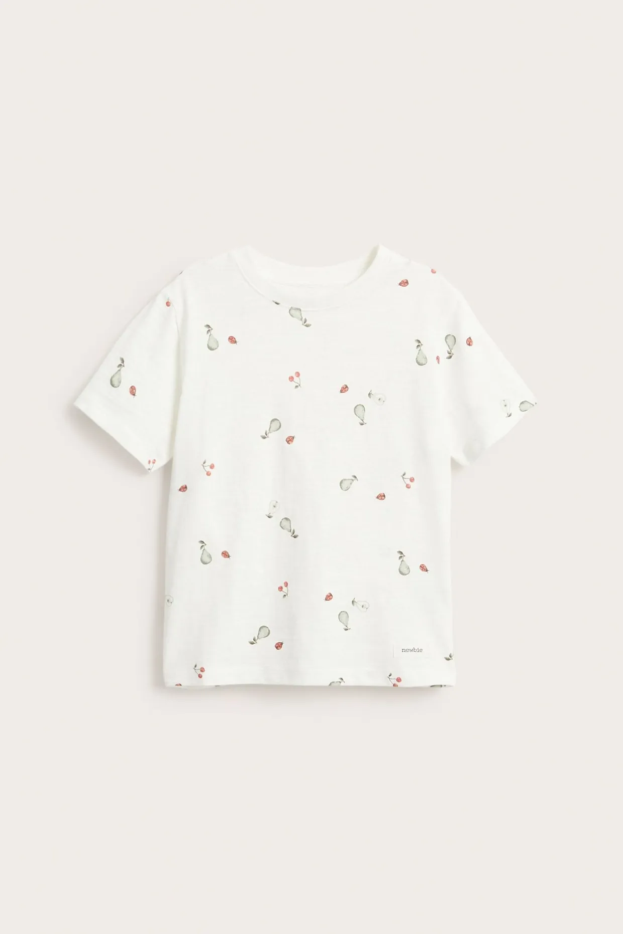 T-shirt we wzory, z dzianiny slub