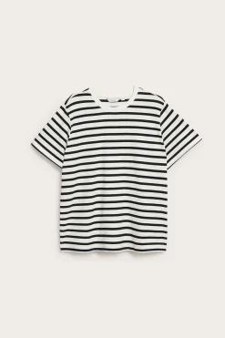 T-shirt w paski, z bawełny