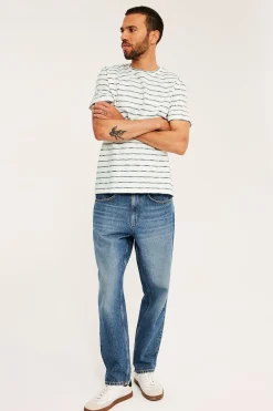 T-shirt w paski, z bawełny