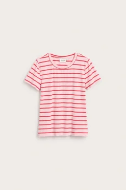 T-shirt w paski, z bawełny
