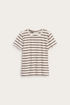T-shirt w paski, z bawełny