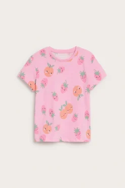 T-shirt w truskawki i brzoskwinie