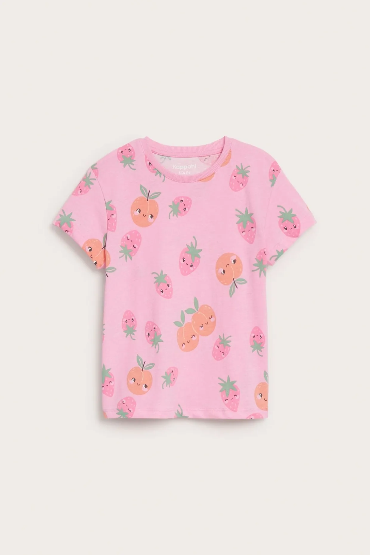 T-shirt w truskawki i brzoskwinie