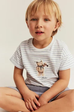 T-shirt z aplikacją z misiem