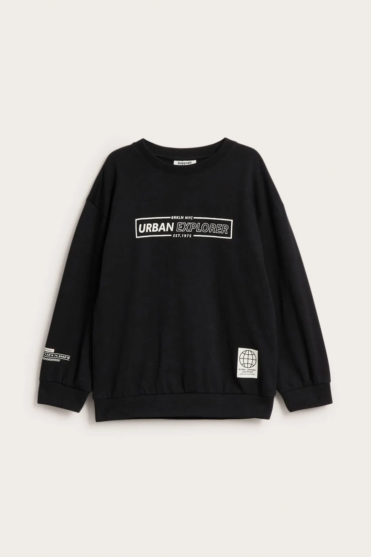 T-shirt z bawełnianej dzianiny, z nadrukiem tekstowym