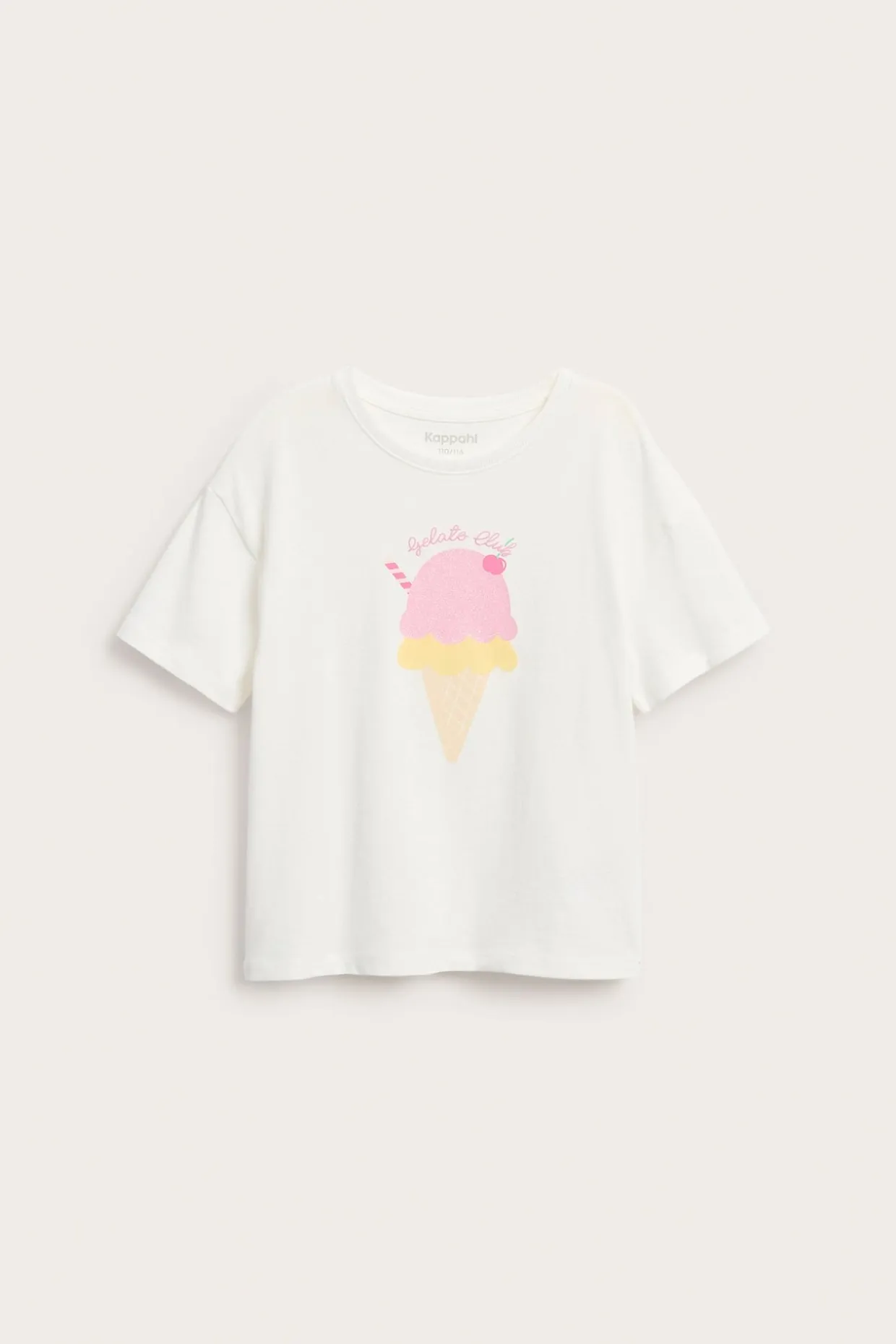T-shirt z brokatowym nadrukiem loda