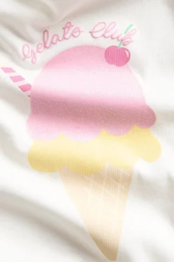 T-shirt z brokatowym nadrukiem loda
