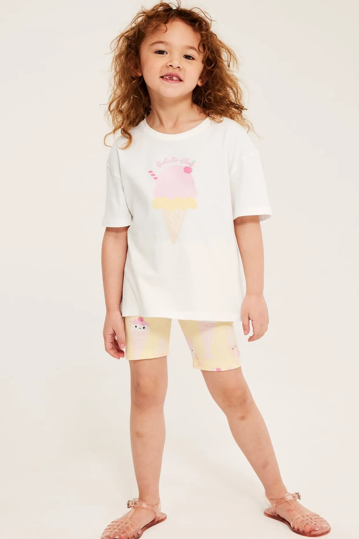 T-shirt z brokatowym nadrukiem loda