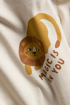 T-shirt z długimi rękawami i nadrukiem w lwy