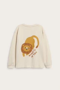 T-shirt z długimi rękawami i nadrukiem w lwy