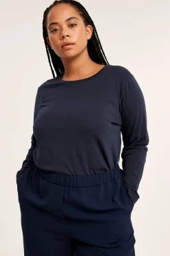 T-shirt z długim rękawem, z bawełny