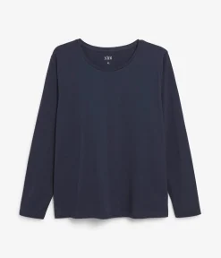 T-shirt z długim rękawem, z bawełny
