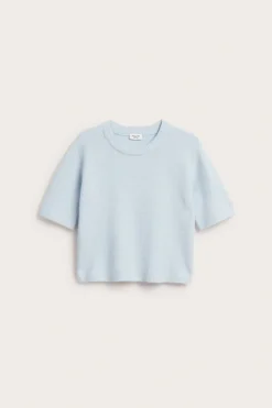 T-shirt z dzianiny o drobnym splocie