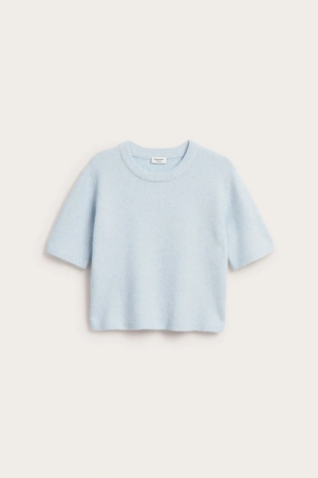 T-shirt z dzianiny o drobnym splocie