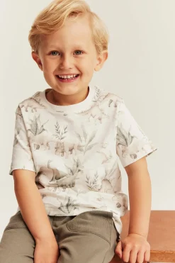 T-shirt z krótkim rękawem, w dinozaury