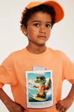 T-shirt z nadrukiem krokodyli