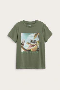 T-shirt z nadrukiem, z trykotu bawełnianego