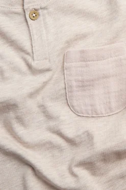 T-shirt z trykotu slub, z kieszonką