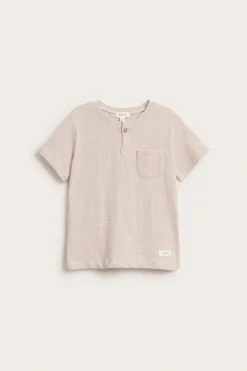 T-shirt z trykotu slub, z kieszonką
