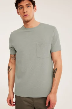 T-shirt z wzorem strukturalnym, regularny krój