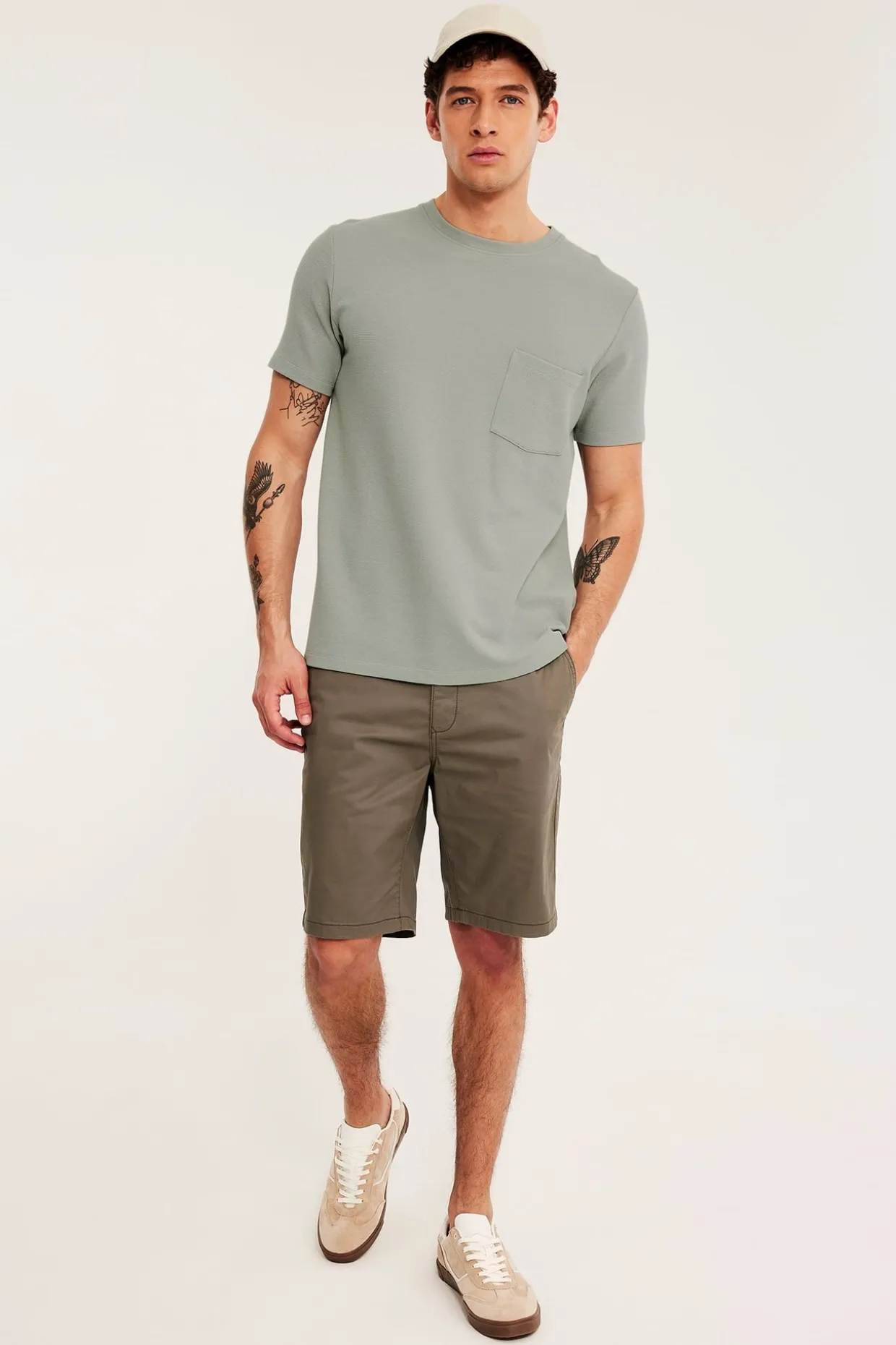 T-shirt z wzorem strukturalnym, regularny krój