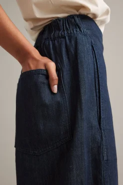 Wciągane jeansy barrel fit cropped