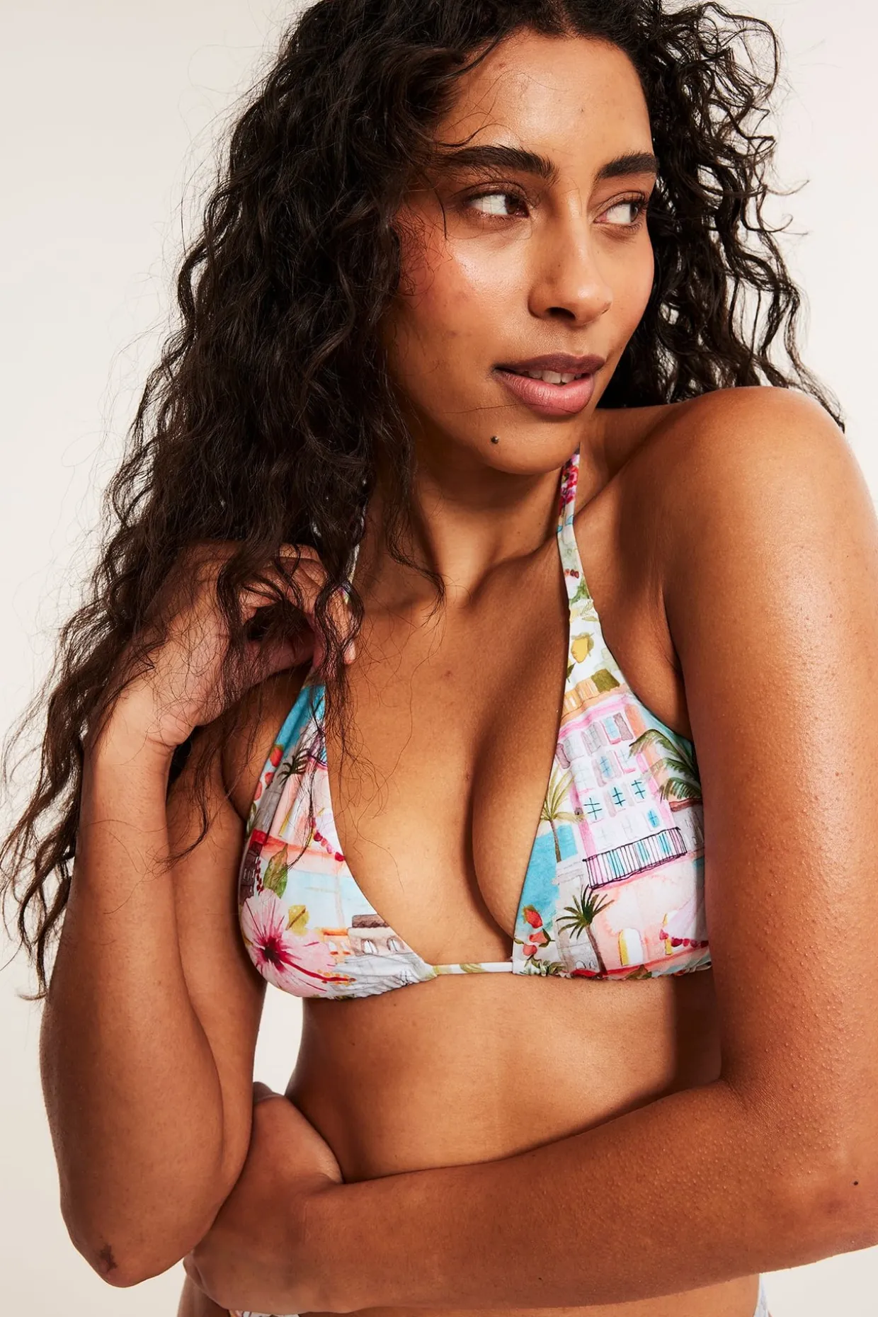 Wyściełany trójkątny stanik od bikini