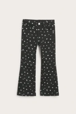 Wzorzyste dżinsy z twillu, model bootcut